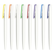 按動白桿廣告筆