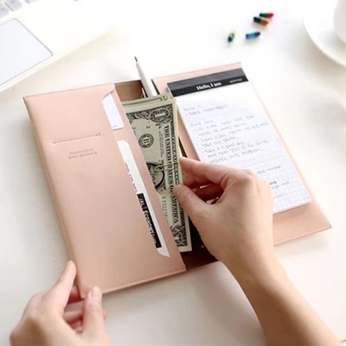 V型綁帶PU多功能護照套