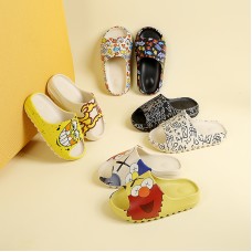 塗鴉夏季厚底拖鞋