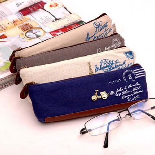 復古拉鏈文具袋