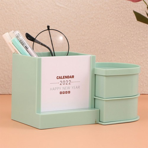 簡約收納筆筒檯曆