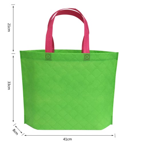 格子壓紋環保袋