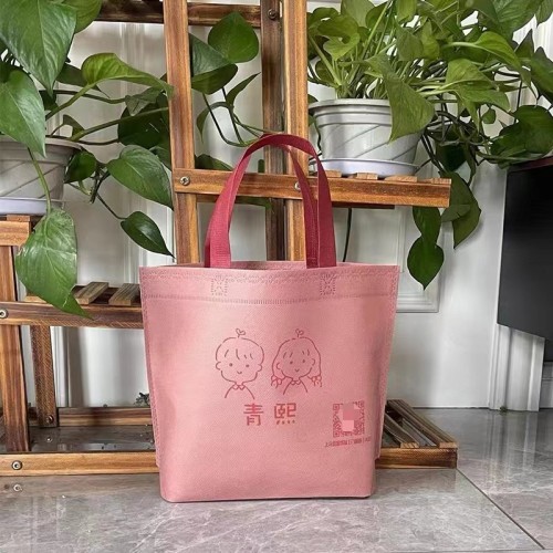 格子壓紋環保袋