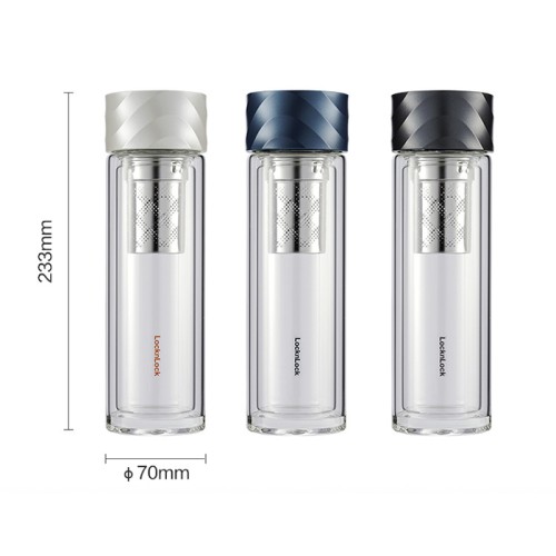 LOCK&LOCK 雙層玻璃泡茶杯