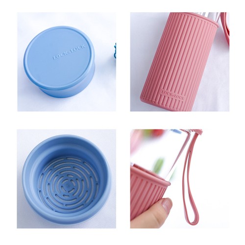 LOCK&LOCK 矽膠隔熱耐熱玻璃水杯