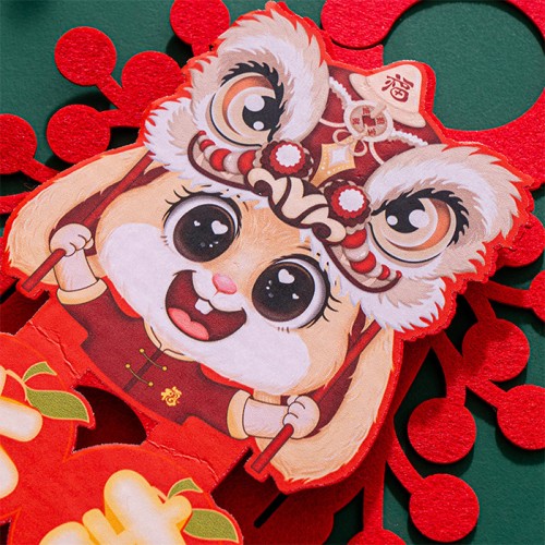 兔年創意舞獅掛件