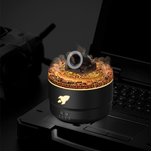 仿真火山熔岩裂紋砲台加濕香薰機