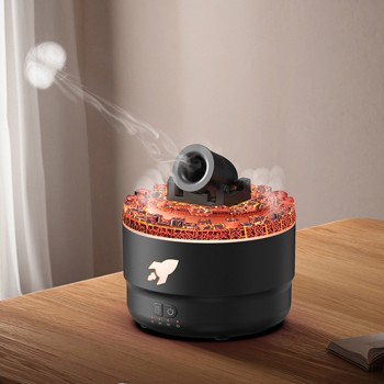 仿真火山熔岩裂紋砲台加濕香薰機