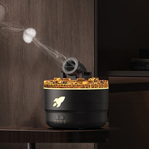 仿真火山熔岩裂紋砲台加濕香薰機